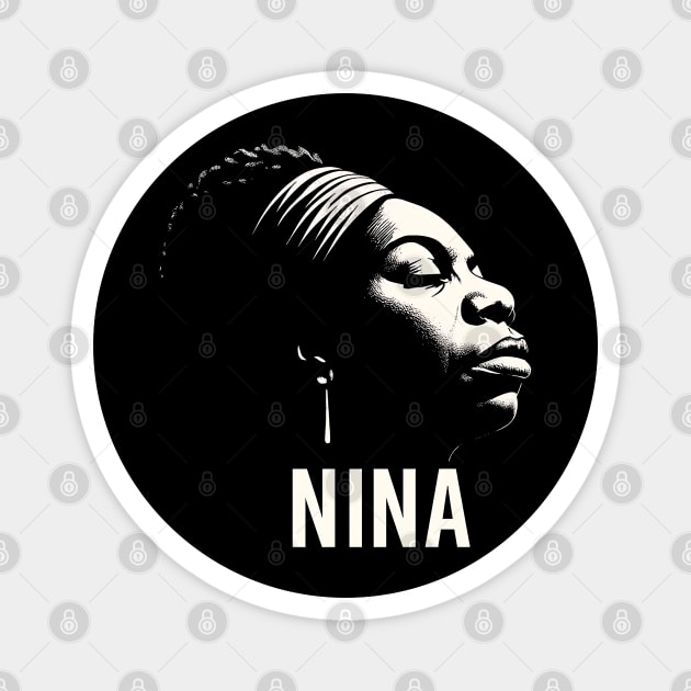 Nina Simone – Legendary Singer & Activist, Black History Month Shirt, Jazz Soul Music Icon Graphic Tee Magnet by UrbanLifeApparel
